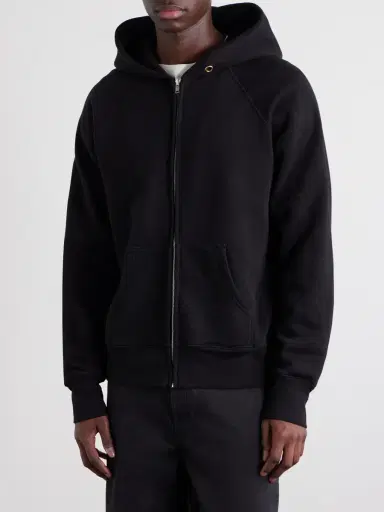 Les Tien Heavyweight Structured-Fleec Cotton-Jersey Raglan Zip-Up Hoodie - Men | Thumbnail 3