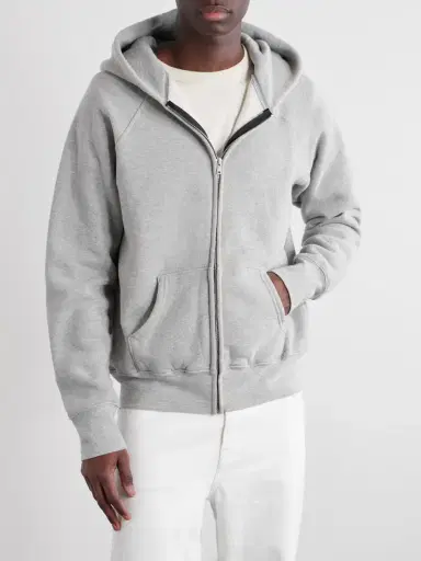Les Tien Heavyweight Cotton-Jersey Raglan Zip-Up Hoodie - Men | Thumbnail 3