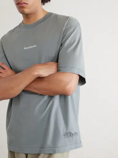 Acne Studios Logo-Print Cotton-Jersey T-Shirt - Men | Thumbnail 5 Acne Studios Logo-Print Cotton-Jersey T-Shirt - Men | Thumbnail 5