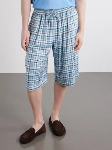 Acne Studios Ressa Straight-Leg Checked Casual Shorts - Men | Thumbnail 3 Acne Studios Ressa Straight-Leg Checked Casual Shorts - Men | Thumbnail 3