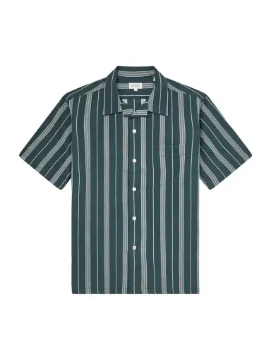 Hartford New Palmito MC Camp-Collar Striped Cotton Shirt - Men | Thumbnail 1 Hartford New Palmito MC Camp-Collar Striped Cotton Shirt - Men | Thumbnail 1