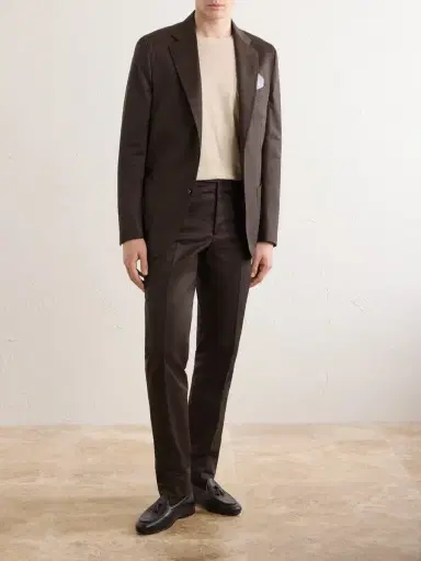 De Petrillo Tapered Cotton-Twill Suit Trousers - Men | Thumbnail 2 De Petrillo Tapered Cotton-Twill Suit Trousers - Men | Thumbnail 2
