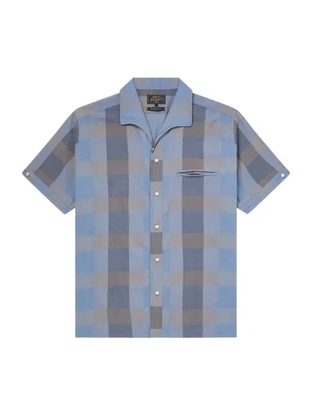 Italian Collar Checked Cotton Shirt - Men