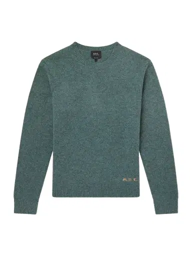 A.P.C. Edmond Logo-Intarsia Wool Sweater - Men | Thumbnail 1 A.P.C. Edmond Logo-Intarsia Wool Sweater - Men | Thumbnail 1