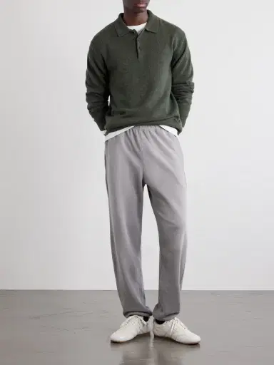 Les Tien Heavyweight Structured-Fleece Cotton-Jersey Drawstring Sweatpants - Men | Thumbnail 2 Les Tien Heavyweight Structured-Fleece Cotton-Jersey Drawstring Sweatpants - Men | Thumbnail 2