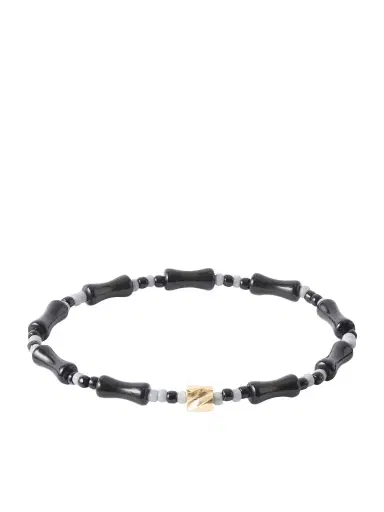 LUIS MORAIS 14-Karat Gold, Agate and Glass Beaded Bracelet - Men | Thumbnail 1