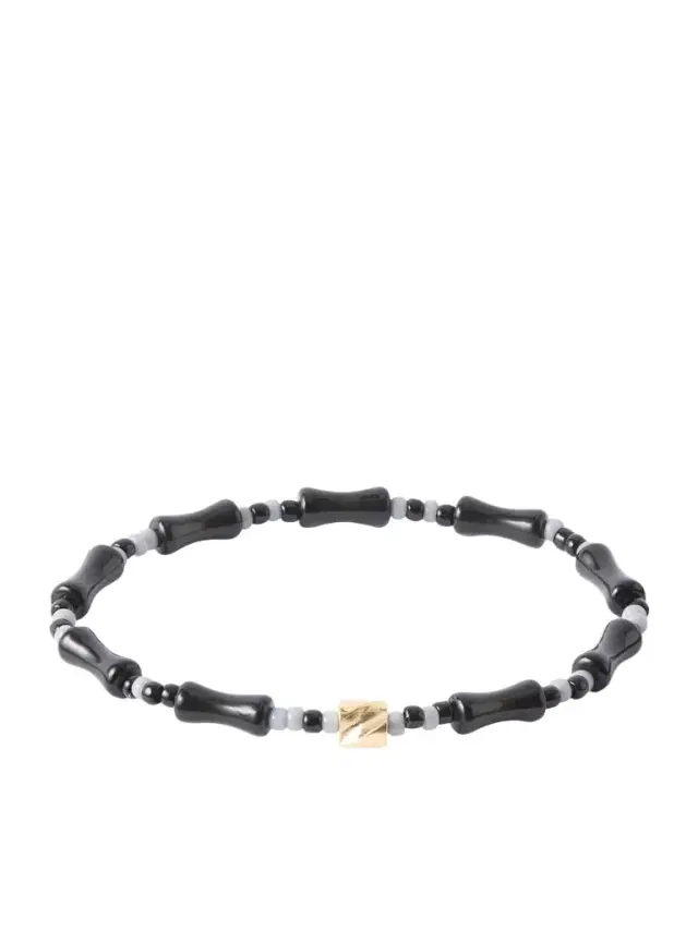 LUIS MORAIS 14-Karat Gold, Agate and Glass Beaded Bracelet - Men