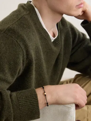LUIS MORAIS 14kt Gold Cord Bracelet - Men | Thumbnail 2 LUIS MORAIS 14kt Gold Cord Bracelet - Men | Thumbnail 2