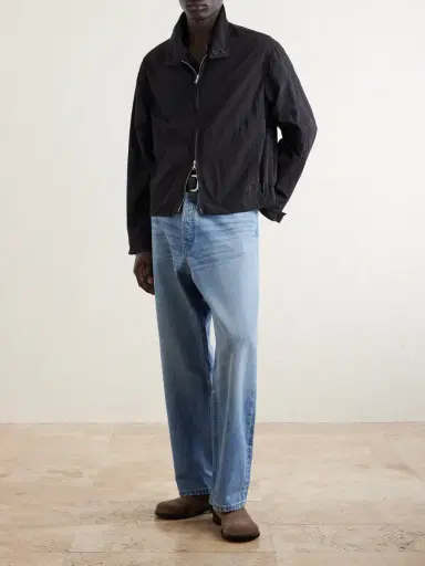 Cherry Los Angeles Wide-Leg Logo-Embroidered Distressed Jeans - Men | Thumbnail 2 Cherry Los Angeles Wide-Leg Logo-Embroidered Distressed Jeans - Men | Thumbnail 2