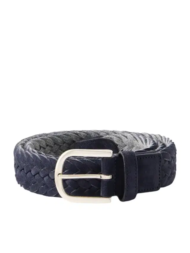 Canali 3cm Woven Suede and Wool Belt - Men
