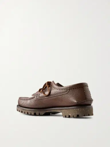 Yuketen Italian Blucher Full-Grain Leather Boat Shoes - Men | Thumbnail 4