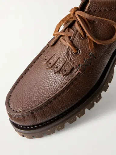 Yuketen Italian Blucher Full-Grain Leather Boat Shoes - Men | Thumbnail 5