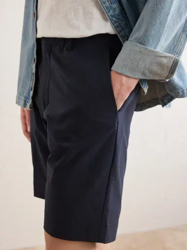 NN07 Billie Straight-Leg Striped Seersucker Shorts - Men | Thumbnail 6