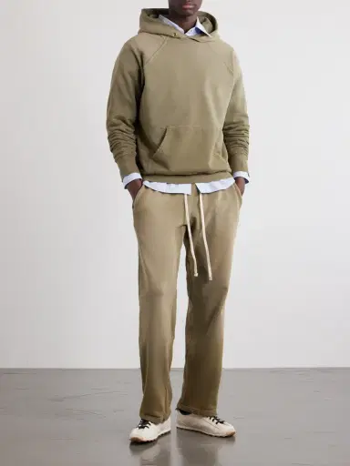 Les Tien French Terry-Cotton Raglan Hoodie - Men | Thumbnail 2