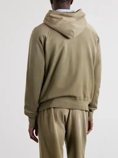 Les Tien French Terry-Cotton Raglan Hoodie - Men | Thumbnail 4