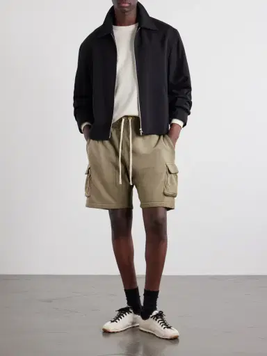 Les Tien Yacht Straight-Leg Cotton-Jersey Cargo Shorts - Men | Thumbnail 2