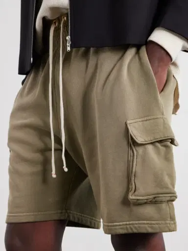Les Tien Yacht Straight-Leg Cotton-Jersey Cargo Shorts - Men | Thumbnail 5