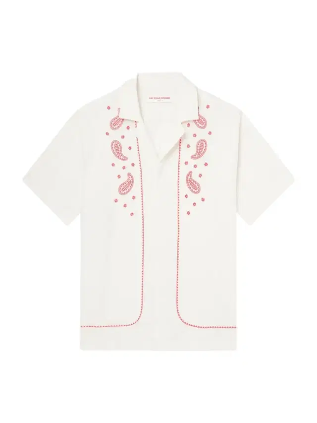 Maitan Camp-Collar Embroidered Cotton Shirt - Men