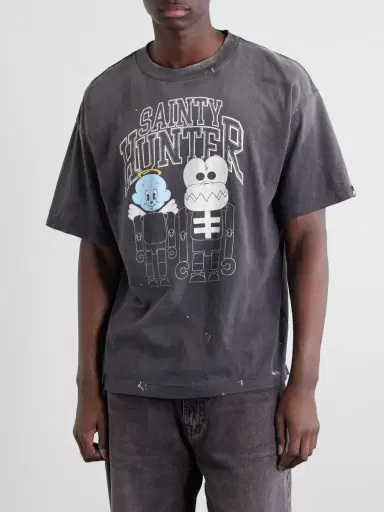 SAINT Mxxxxxx Paint-Splattered Printed Cotton-Jersey T-Shirt - Men | Thumbnail 3