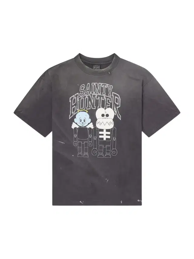 SAINT Mxxxxxx Paint-Splattered Printed Cotton-Jersey T-Shirt - Men