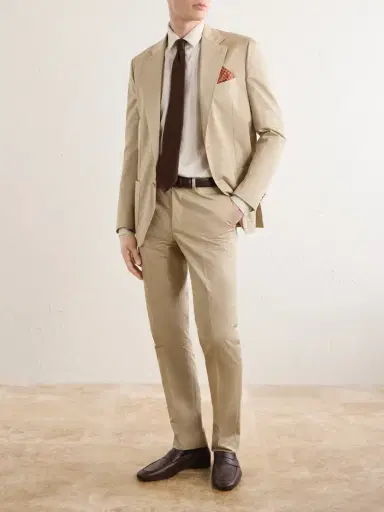 De Petrillo Tapered Cotton-Twill Suit Trousers - Men | Thumbnail 2 De Petrillo Tapered Cotton-Twill Suit Trousers - Men | Thumbnail 2