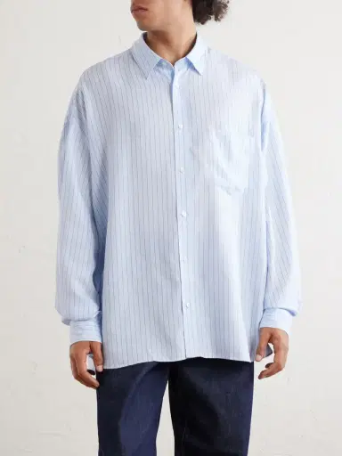 Acne Studios Pinstriped Lyocell Shirt - Men | Thumbnail 3