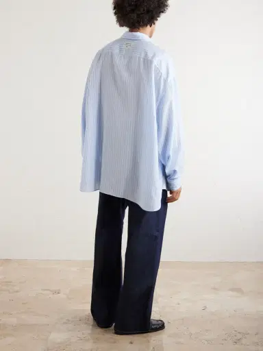 Acne Studios Pinstriped Lyocell Shirt - Men | Thumbnail 4