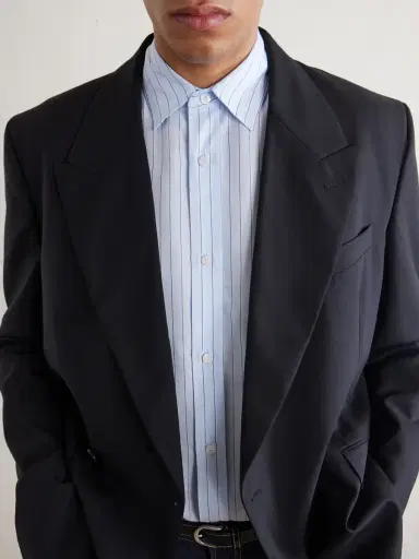 Acne Studios Pinstriped Lyocell Shirt - Men | Thumbnail 5