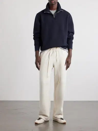 Les Tien Yacht Heavyweight Cotton-Jersey Half-Zip Sweatshirt - Men | Thumbnail 2