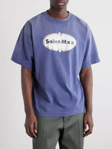 SAINT Mxxxxxx Logo-Print Cotton-Jersey T-Shirt - Men | Thumbnail 3