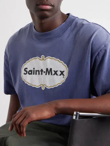SAINT Mxxxxxx Logo-Print Cotton-Jersey T-Shirt - Men | Thumbnail 5