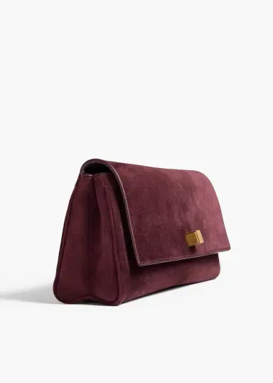 Khaite Audrey Clutch In Rouge Noir Suede | Thumbnail 4