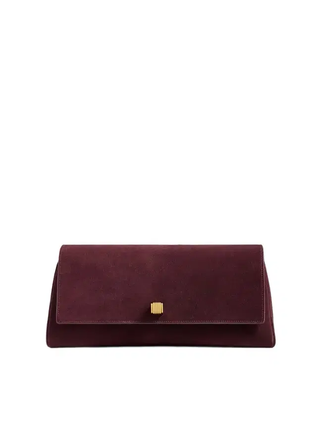 Khaite Audrey Clutch In Rouge Noir Suede