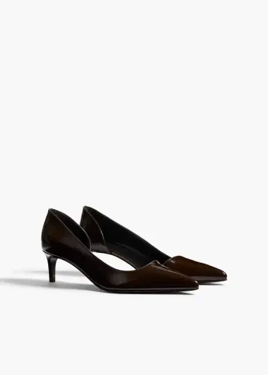 Khaite Jett D'orsay Low Pump In Cacao Glazed Leather | Thumbnail 2