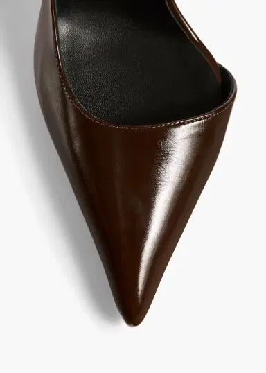 Khaite Jett D'orsay Low Pump In Cacao Glazed Leather | Thumbnail 3