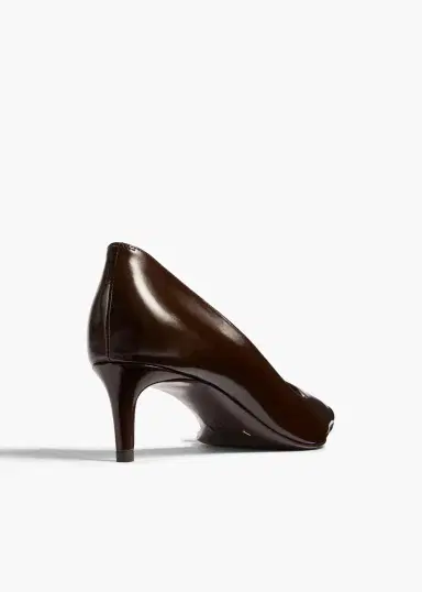 Khaite Jett D'orsay Low Pump In Cacao Glazed Leather | Thumbnail 4
