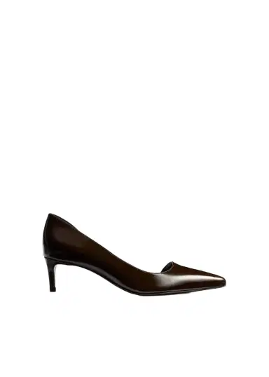Khaite Jett D'orsay Low Pump In Cacao Glazed Leather | Thumbnail 1