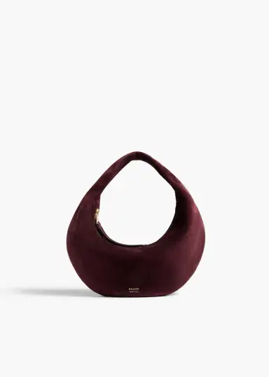 Khaite Mini Olivia Hobo In Rouge Noir Suede | Thumbnail 6 Khaite Mini Olivia Hobo In Rouge Noir Suede | Thumbnail 6