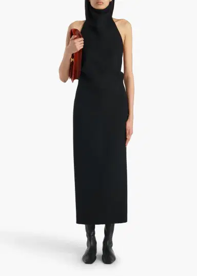 Khaite Roxanne Dress In Black Crepe | Thumbnail 2