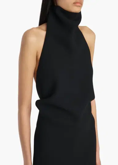 Khaite Roxanne Dress In Black Crepe | Thumbnail 4