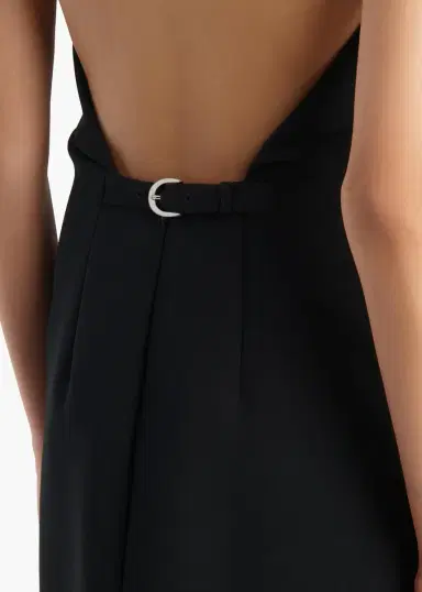 Khaite Roxanne Dress In Black Crepe | Thumbnail 5