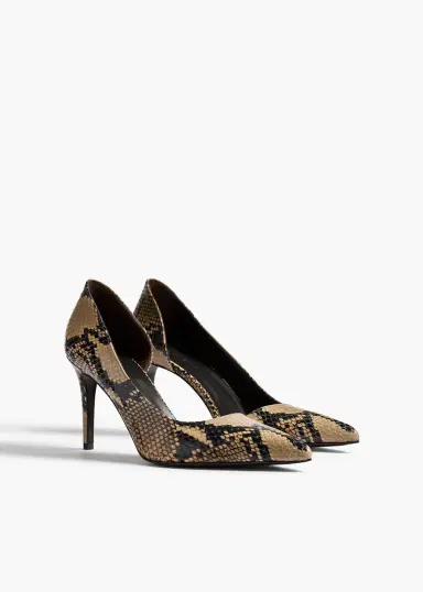 Khaite Jett D'orsay Pump In Python-Embossed Taupe | Thumbnail 2