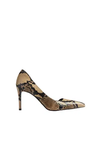 Khaite Jett D'orsay Pump In Python-Embossed Taupe | Thumbnail 1