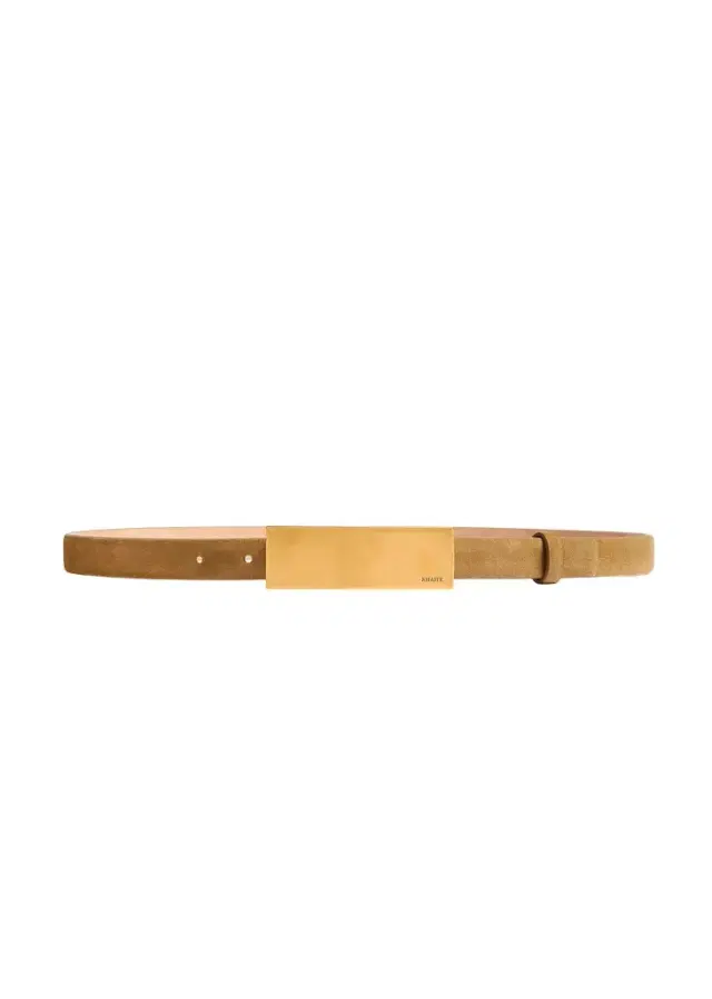 Berlin Belt In Mud Suede With Antique Gold