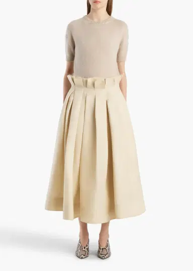 Khaite Astrid Skirt In Ivory Glow | Thumbnail 2