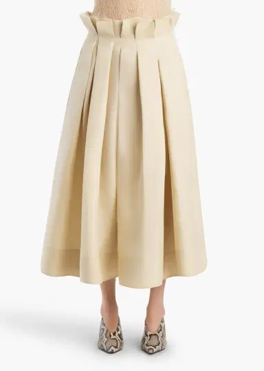 Khaite Astrid Skirt In Ivory Glow | Thumbnail 3