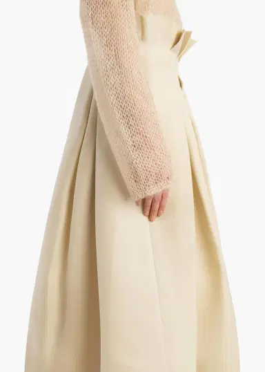 Khaite Astrid Skirt In Ivory Glow | Thumbnail 5