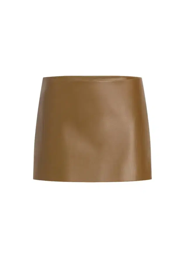 Khaite Jett Skirt In Dark Olive Leather