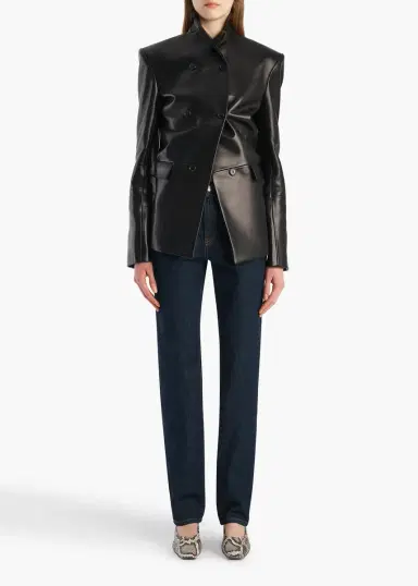 Khaite Rolo Jacket In Black Leather | Thumbnail 2