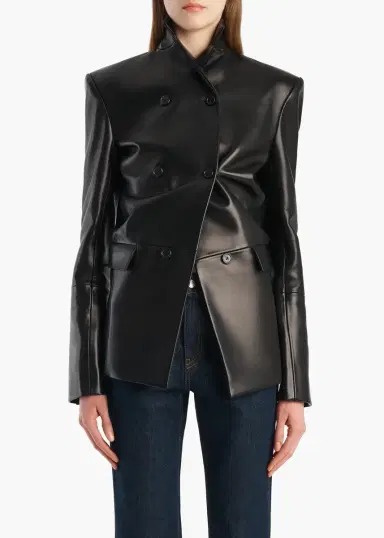 Khaite Rolo Jacket In Black Leather | Thumbnail 3
